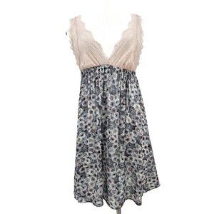 Only Hearts Helena Stuart Chemise Womens L Floral Pink Black Teddy